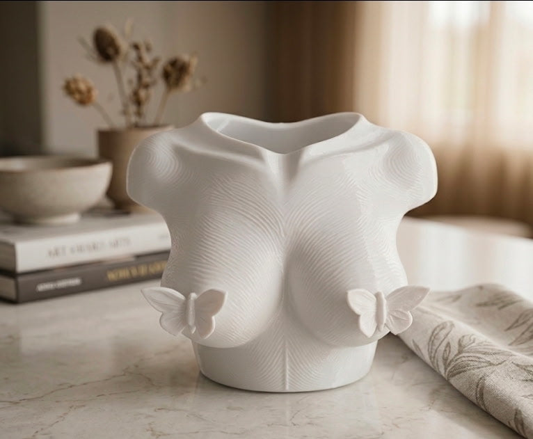 Soluna Butterfly Torso Vase - Made to Order