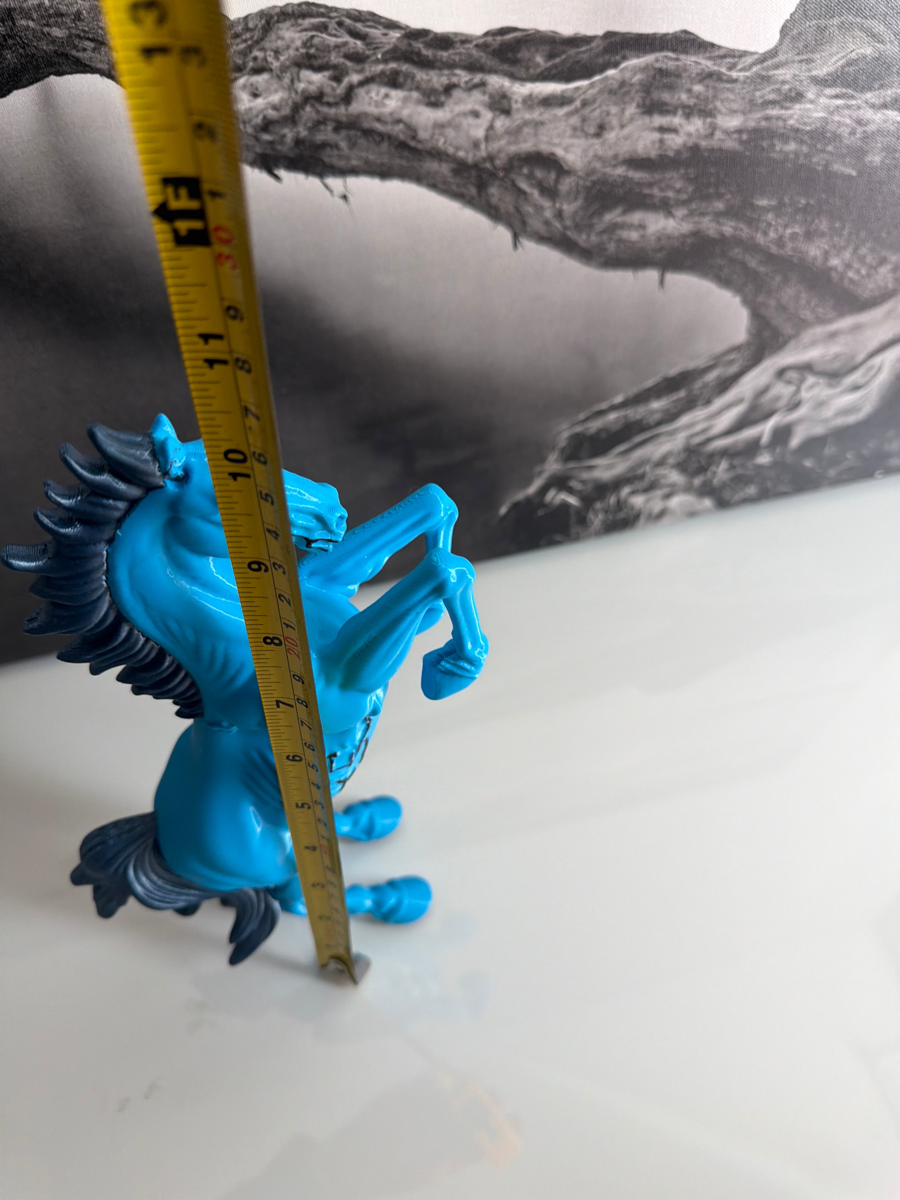 Blue Horse Statue Denver Inspired Decor