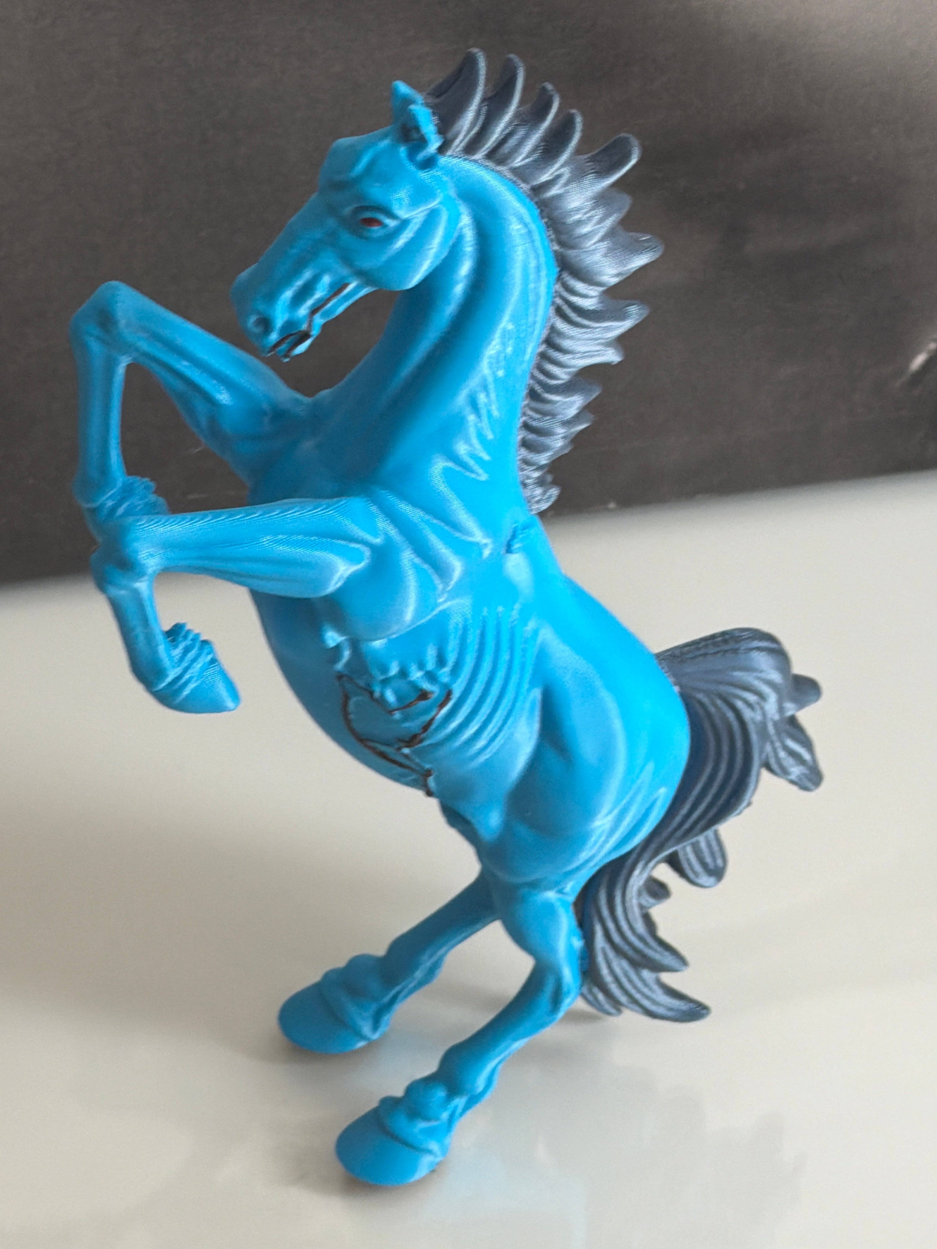 Blue Horse Statue Denver Inspired Decor